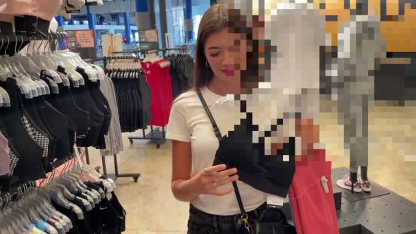 Young brunette takes every inch deep in the fitting room on adultfans.net