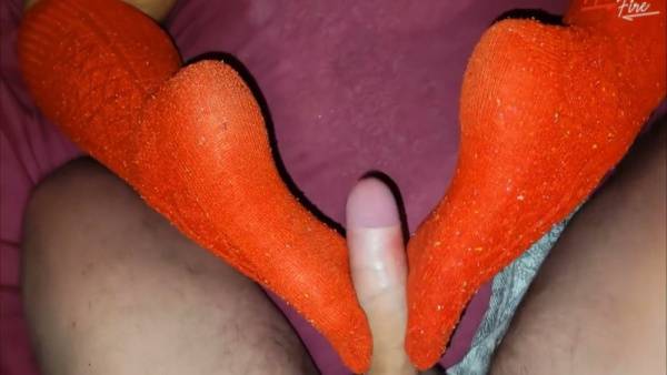 Russian woman in long red socks gives intense footjob before taking it anally - Russia on adultfans.net