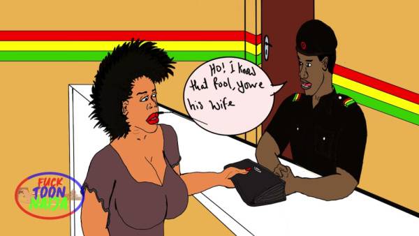 Mature African wife enters prison deal to free her jailed husband in animated cartoon on adultfans.net