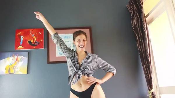 Petite Julia takes her lover deep while bent over the balcony railing in high heels on adultfans.net