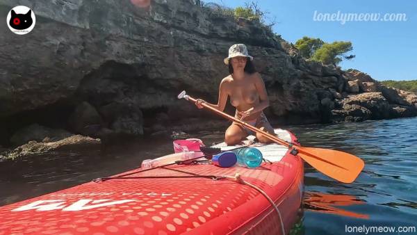 Asian beauty bares it all on Ibiza's paddleboard before passionate indoor rendezvous - China - North Korea - Taiwan - Japan on adultfans.net