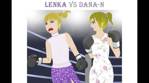 Blonde wrestler dominates her rival with brutal hair pulls on the mat on adultfans.net