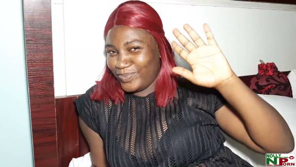 Dark-skinned redhead performs for the judges at the Sweden Sex Championship 2023 - Sweden - Nigeria on adultfans.net