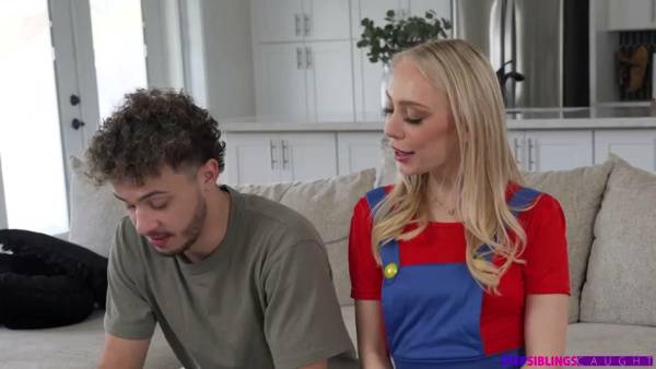 Step-sister earns creampie reward after winning video game challenge on adultfans.net