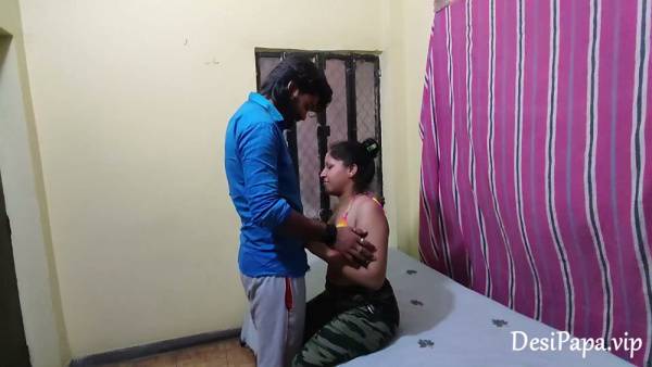 Two dark-skinned men heat up a modest room with intense anal sex in reverse cowgirl position - India on adultfans.net