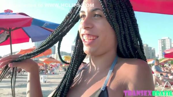 Brazilian beach beauty Deenna moves from sand to steamy hotel bathroom intimacy - Brazil on adultfans.net