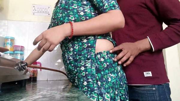 Indian couple shares passionate kitchen encounter with big cock and doggystyle - India on adultfans.net