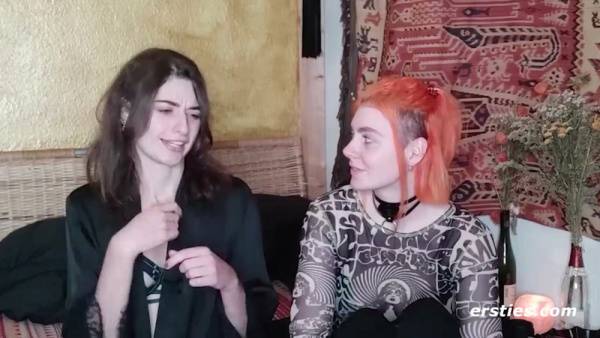Redhead lesbian couple shares passionate kisses and strapon intimacy - Germany on adultfans.net