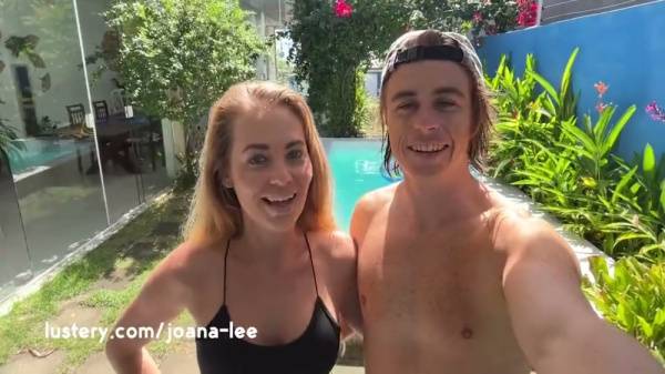 Blonde with big tits rides big cock in POV anal after pool fun on adultfans.net