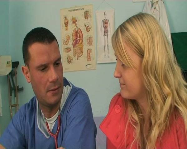 Czech blonde mounts doctor in cowgirl position during private exam - Czech Republic on adultfans.net