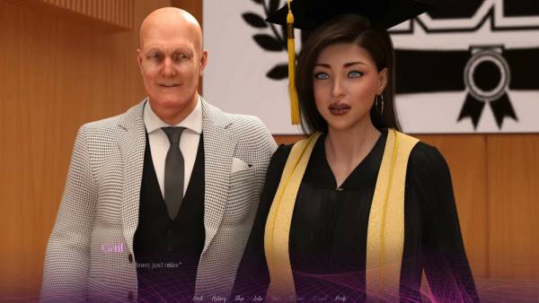 Animated office threesome between a graduate and two men in 3D fantasy style on adultfans.net