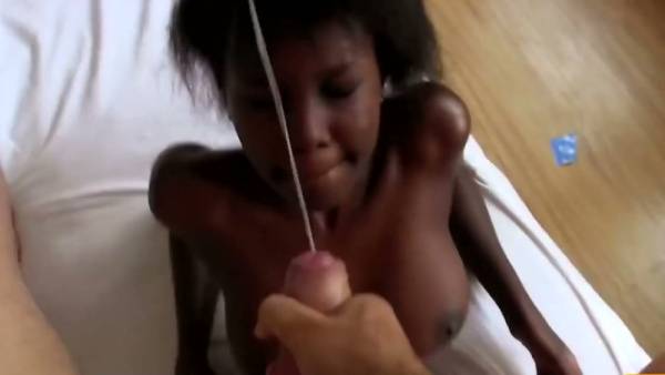 Dark-skinned woman enjoys intense rimming and facial from her partner on adultfans.net