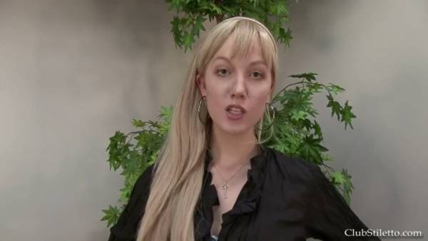 Strict blonde boss uses her employee's face as a footrest during office domination on adultfans.net
