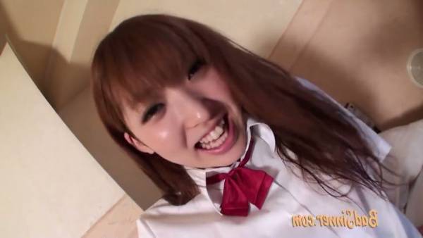 Petite Asian in sailor outfit gets her hairy pussy eaten and taken from behind on adultfans.net