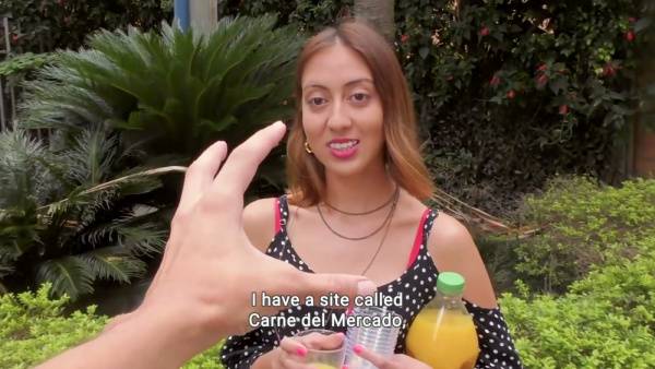 Colombian brunette Julia Perdomo takes it deep from a muscular European stud while barely dressed - Colombia on adultfans.net