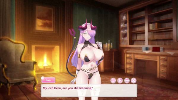 Purple-haired demoness takes a warrior's cock deep while fluids gush in the anime heat - Japan on adultfans.net