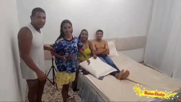 Interracial casting session turns into passionate bedroom threesome - Brazil on adultfans.net