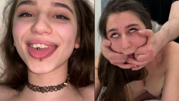 Dasha the art student submits to rough dorm room sex with her partner on adultfans.net