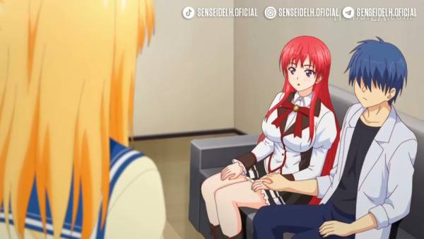 Red-haired anime vixen takes it deep in white lace during a forbidden office encounter on adultfans.net