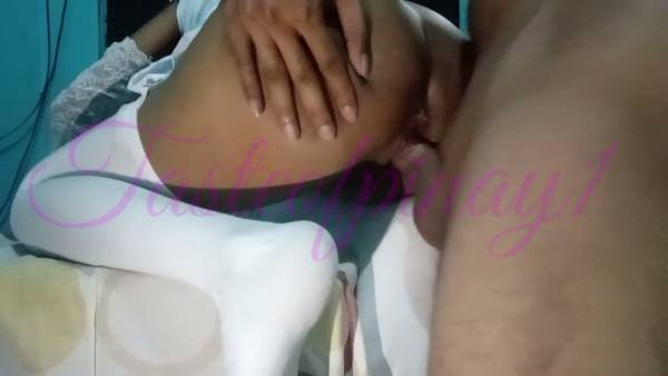 Filipina nurse gives her patient a private exam with oral and creampie on adultfans.net