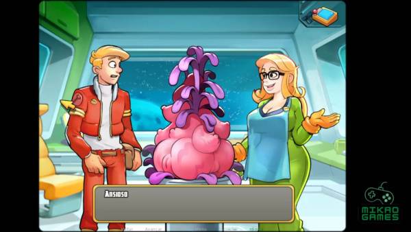 Blonde mechanic and astronaut respond to alien distress call in cartoon space adventure on adultfans.net