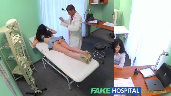Doctor treats his patient with intense doggy style after examination on adultfans.net