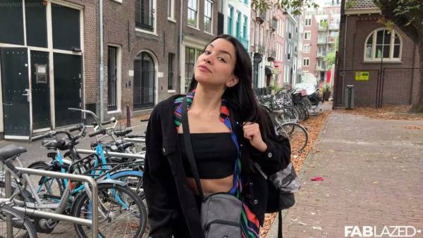 Travel vlogger shares a candid laundry room moment during her Europe trip on adultfans.net