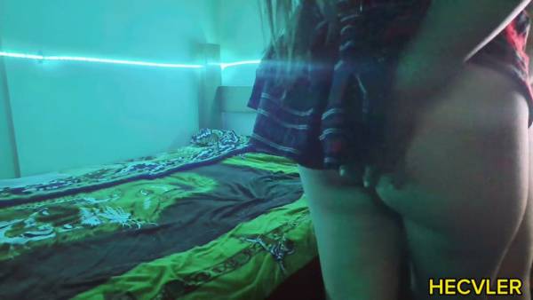 Young Peruvian Latina takes casting to bed in neon-lit room - Peru on adultfans.net