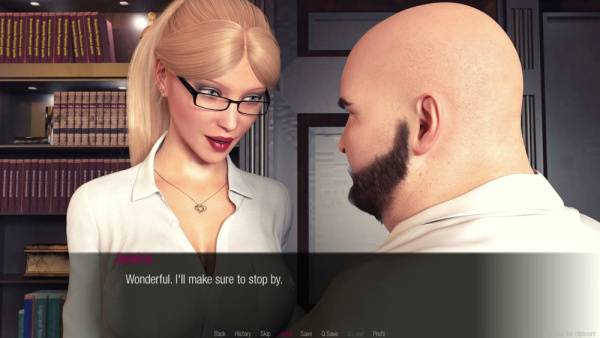 Blonde Jessica O'Neil navigates a tense interview in 3D animated softcore storytelling - Usa on adultfans.net