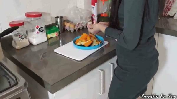Asian wife takes it in the ass in the kitchen while her husband is at work on adultfans.net