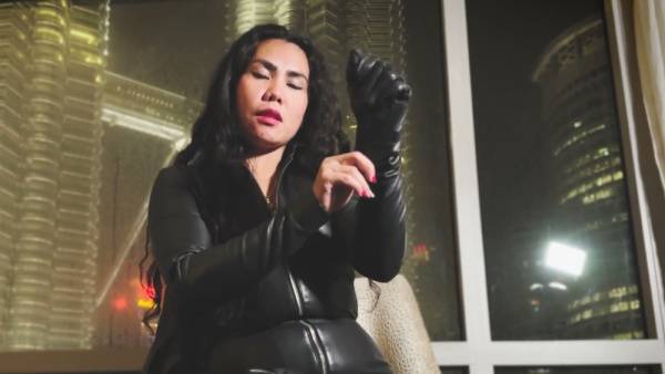 Leather-clad dominatrix whispers ASMR commands from her city loft - Germany on adultfans.net