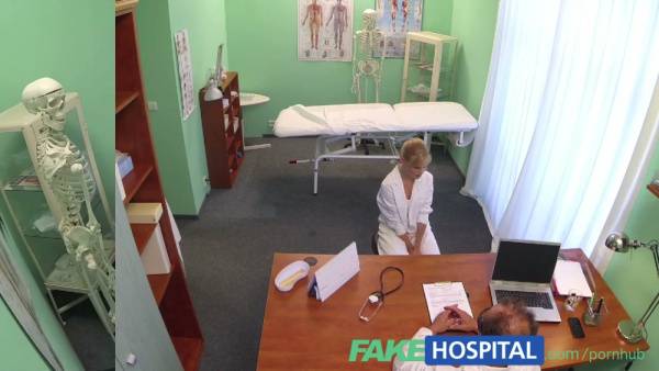 Medical roleplay turns steamy as a blonde nurse gets double-teamed by two doctors - Czech Republic on adultfans.net