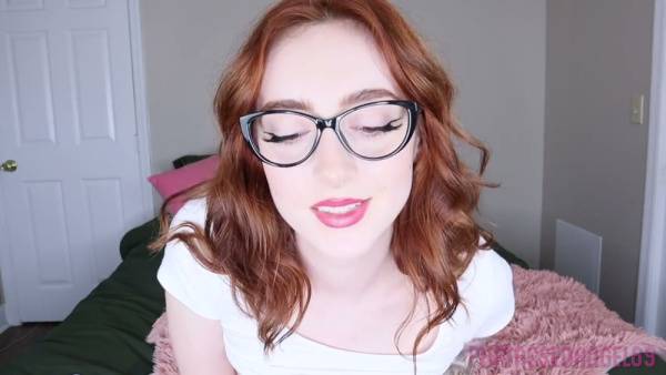 Curvy redhead roommate dominates with glasses on in passionate college POV creampie on adultfans.net