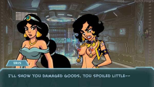 Iris joins the crew in a futuristic anime world of glowing tech and bold characters on adultfans.net