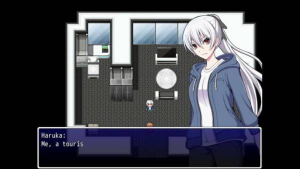 White-haired anime heroine in kimono explores a sacred temple and secluded pool on adultfans.net