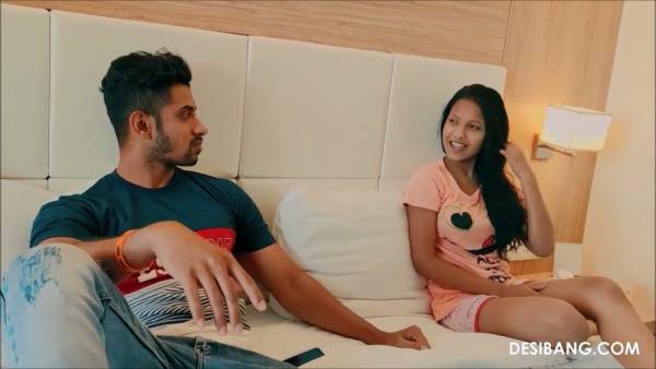 Passionate couple explores each other intimately on a soft bed - India on adultfans.net