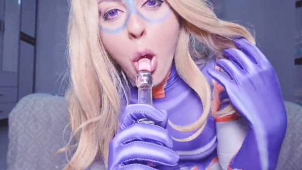 Blonde cosplay heroine tears her suit for double dildo penetration and squirting before stroking her thick cock - Japan - Poland on adultfans.net