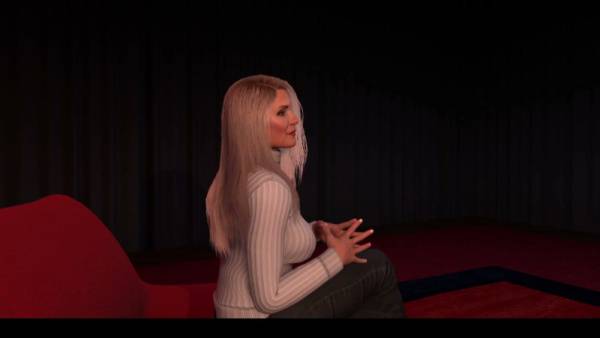 Animated lovers lost in passionate deep throat sessions on a red couch on adultfans.net