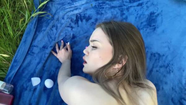 Skinny brunette Alexa takes it deep during wild outdoor session on adultfans.net