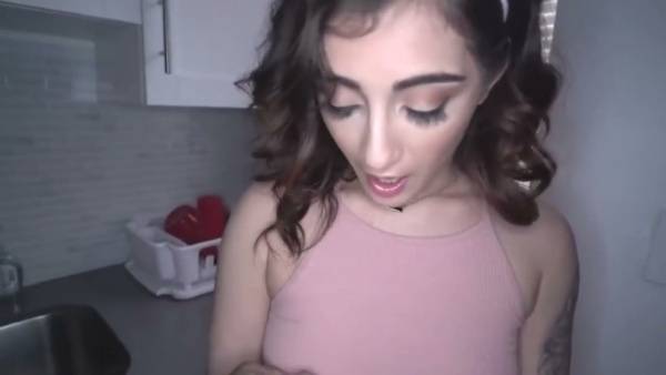 Young Latina babysitter caught red-handed and taken anally in the kitchen on adultfans.net