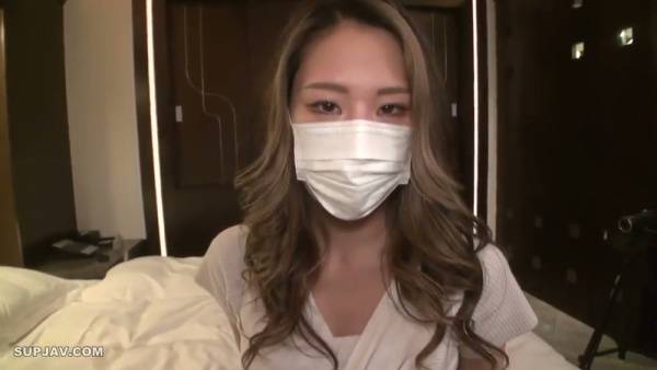 Japanese beauty in a face mask teases in silver heels before deep oral and passionate sex - Japan on adultfans.net