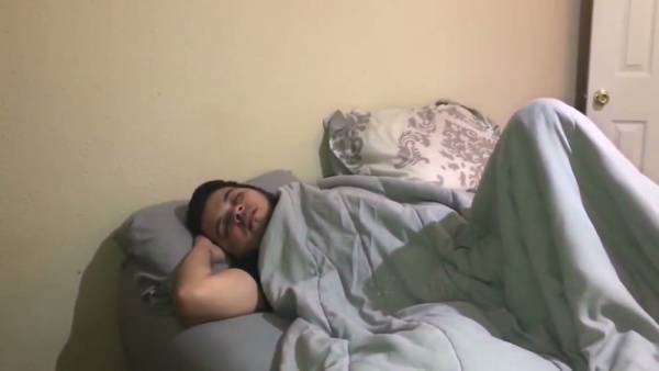 Latina brunette Lexi Anne gives a sleeping man a wake-up blowjob and cumshot to the face on adultfans.net
