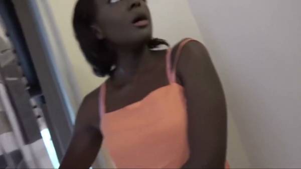Ebony beauty faces off in interracial casting session with cumshot finale on adultfans.net