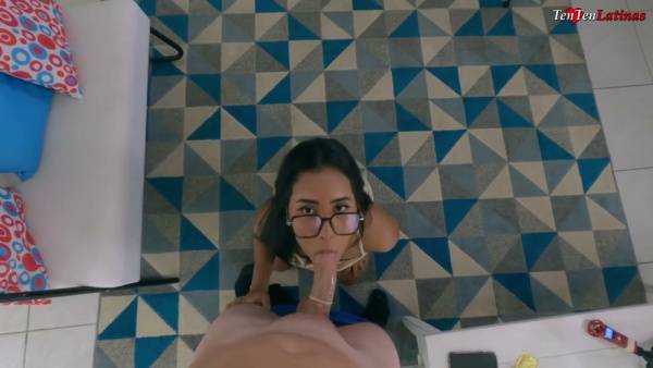 Tattooed Latina takes it deep in POV deep throat and passionate ride on adultfans.net