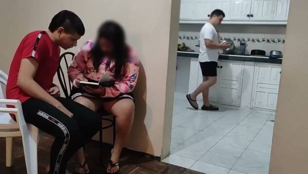 Brother's wife fulfills fantasy with deep throat in the kitchen on adultfans.net