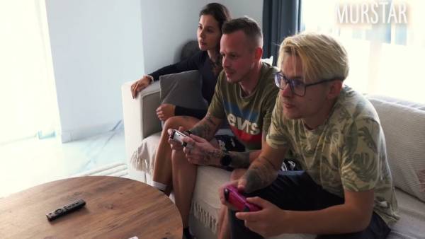 Tattooed Russian girlfriends heat up their bedroom with strapon play - Russia on adultfans.net