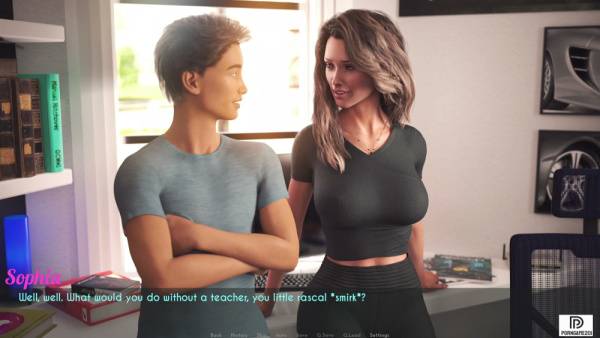 Animated wife and stepmother rejects young admirer in digital betrayal scene on adultfans.net