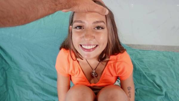 Petite brunette with natural tits takes a fat cock in cowgirl and from behind on adultfans.net