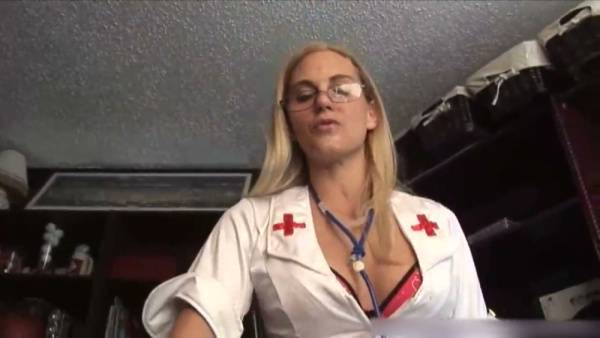 Blonde nurse wife seduces her doctor husband in a steamy medical roleplay on adultfans.net